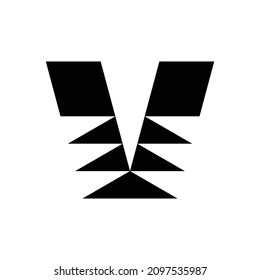 Letter V logo. Icon design. Template elements. Geometric abstract logos 