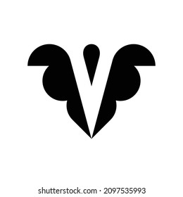 Letter V logo. Icon design. Template elements. Geometric abstract logos 