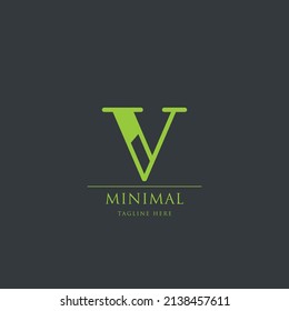 Plantilla de diseño de iconos con logotipo de carta V.