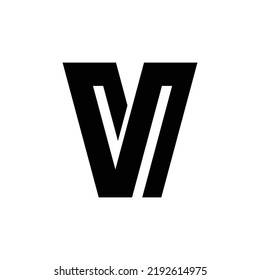 Buchstabe V Logo oder Symboldesign. Vorlagenelemente. abstrakte geometrische Logos