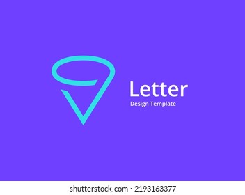 Letter V logo icon design template elements