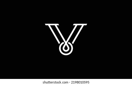  Design-Vorlagenelemente für das Logo des Buchstaben V 
