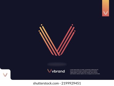 Letter V logo icon design template elements