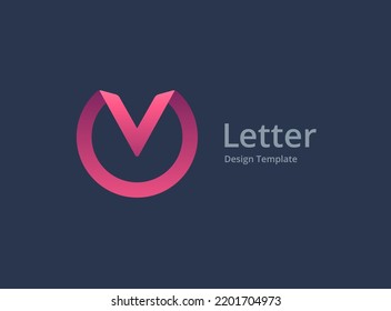 Letter V logo icon design template elements