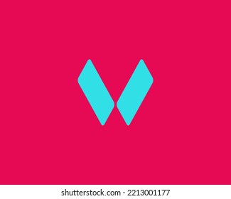 Elementos de la plantilla de diseño del icono del logotipo de la carta V