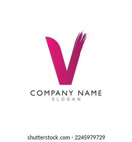 Letter V logo icon design template elements