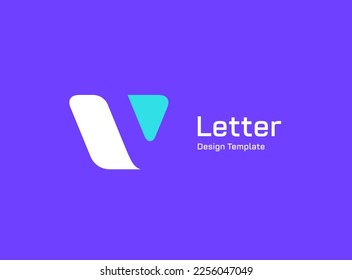 Letter V logo icon design template elements