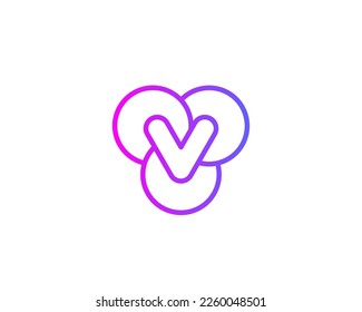 Design-Vorlagenelemente für das Logo des Buchstaben V