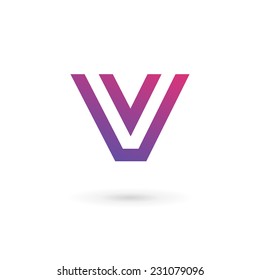 Letter V logo icon design template elements 