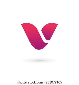 Letter V logo icon design template elements 