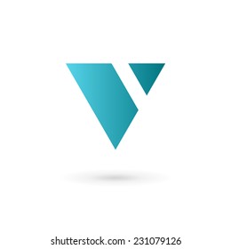 Letter V logo icon design template elements 