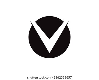 Elementos de la plantilla de diseño del icono del logotipo de la carta V
