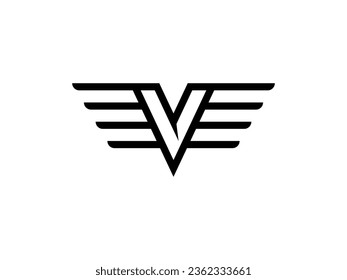 Elementos de la plantilla de diseño del icono del logotipo de la carta V