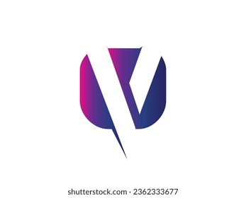 Design-Vorlagenelemente für das Logo des Buchstaben V