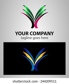 Letter V logo icon design template elements 