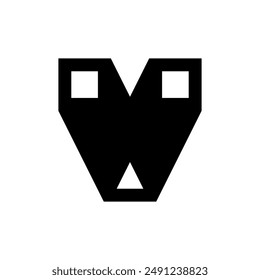 Logo de la letra V. Diseño de iconos. Elementos de Plantilla. Logos abstractos geométricos