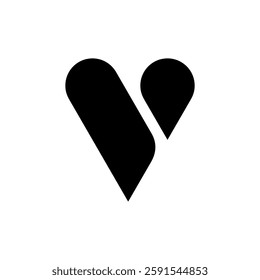 Letter V logo. Icon design. Template elements. Geometric abstract logos