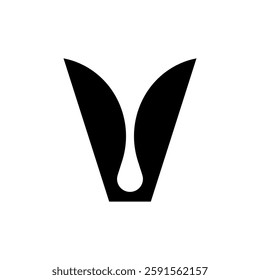 Letter V logo. Icon design. Template elements. Geometric abstract logos