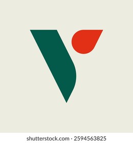 Letter V logo. Icon design. Template elements. Geometric abstract logos