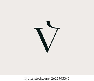 Letter V logo icon design. Classic style luxury monogram.