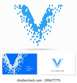 Letter V logo icon design template elements - Illustration.
Letter V logo icon design - vector sign. Business card templates.