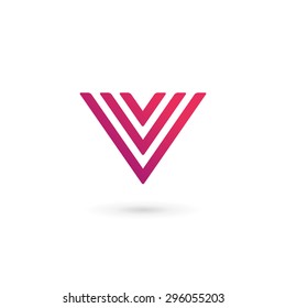 Letter V logo icon design template elements 