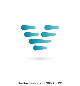 Letter V logo icon design template elements 