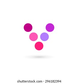Letter V logo icon design template elements 