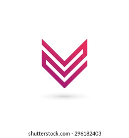 Letter V logo icon design template elements 