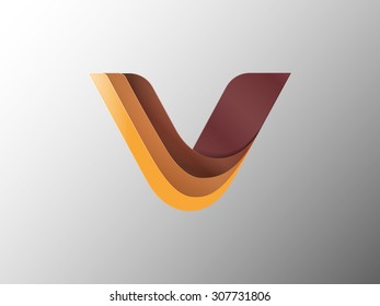 Letter V logo icon design template elements