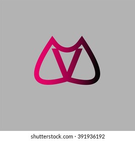 Letter v logo icon design template elements
