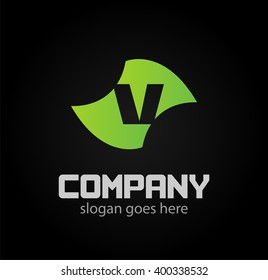 Letter v logo icon design template elements
