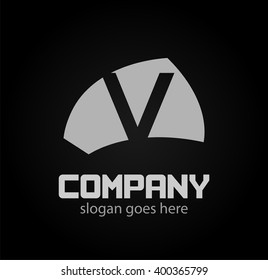 Letter v logo icon design template elements
