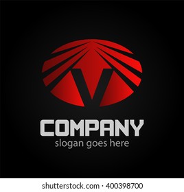 Letter v logo icon design template elements
