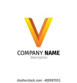 Letter V logo icon design template elements
