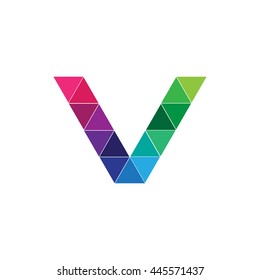 letter V logo icon design template elements. colorful






