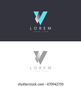 Letter V logo icon design template elements