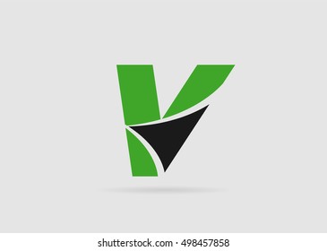 Letter v logo icon design template elements
