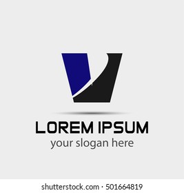 Letter v logo icon design template elements
