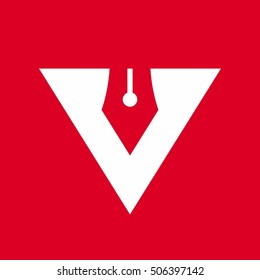 Letter v logo icon design template elements