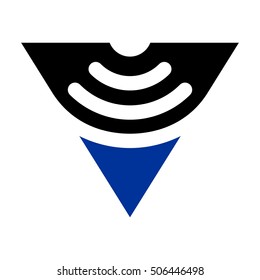 Letter v logo icon design template elements. Vector color sign.