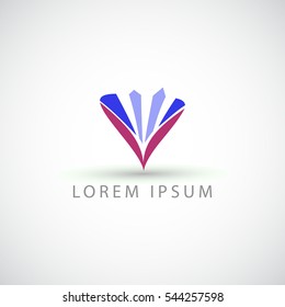 Letter V logo icon design template elements