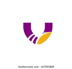 Letter v logo icon design template elements
