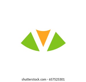 Letter v logo icon design template elements
