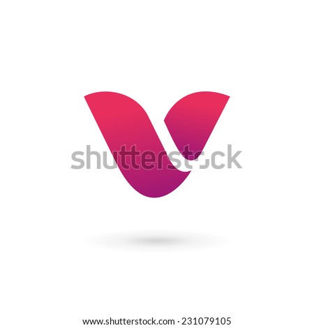 Letter V logo icon design template elements 