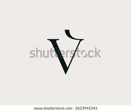 Letter V logo icon design. Classic style luxury monogram.