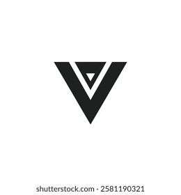 Letter V logo icon flat vector design