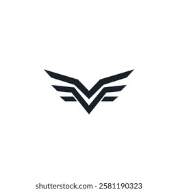 Letter V logo icon flat vector design