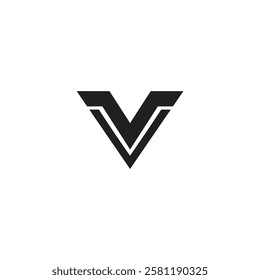 Letter V logo icon flat vector design