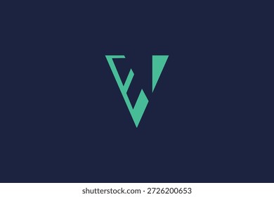 Plantilla de diseño de Vector plano del icono del logotipo de la letra V